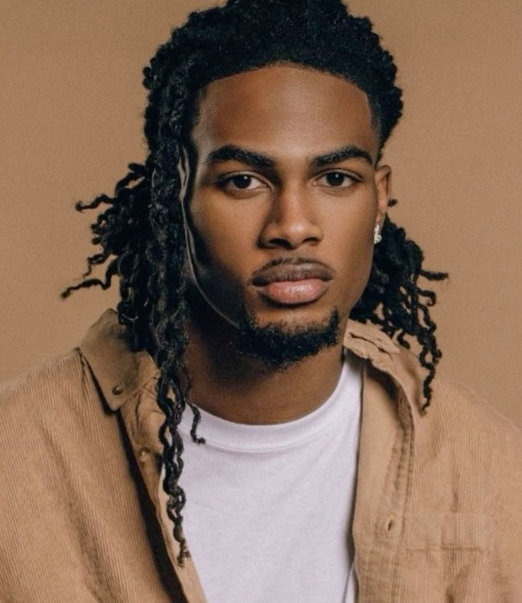 Cool Black Male Hairstyles, Earthy Black Man Aesthetic, Black Anime Guy Dreads, Earthy Black Men Aesthetic, Black Male Photoshoot, Male Dreadlocks, Fine Black Males, Man With Dreads, Twist Hairstyles For Men