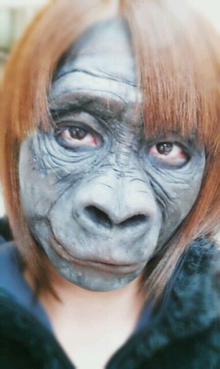 Holiday Makeup Ideas, Female Gorilla, Advanced Makeup, Animal Makeup, Art A Level, Halloween Music, Music Theatre, Effects Makeup, Special Effects Makeup