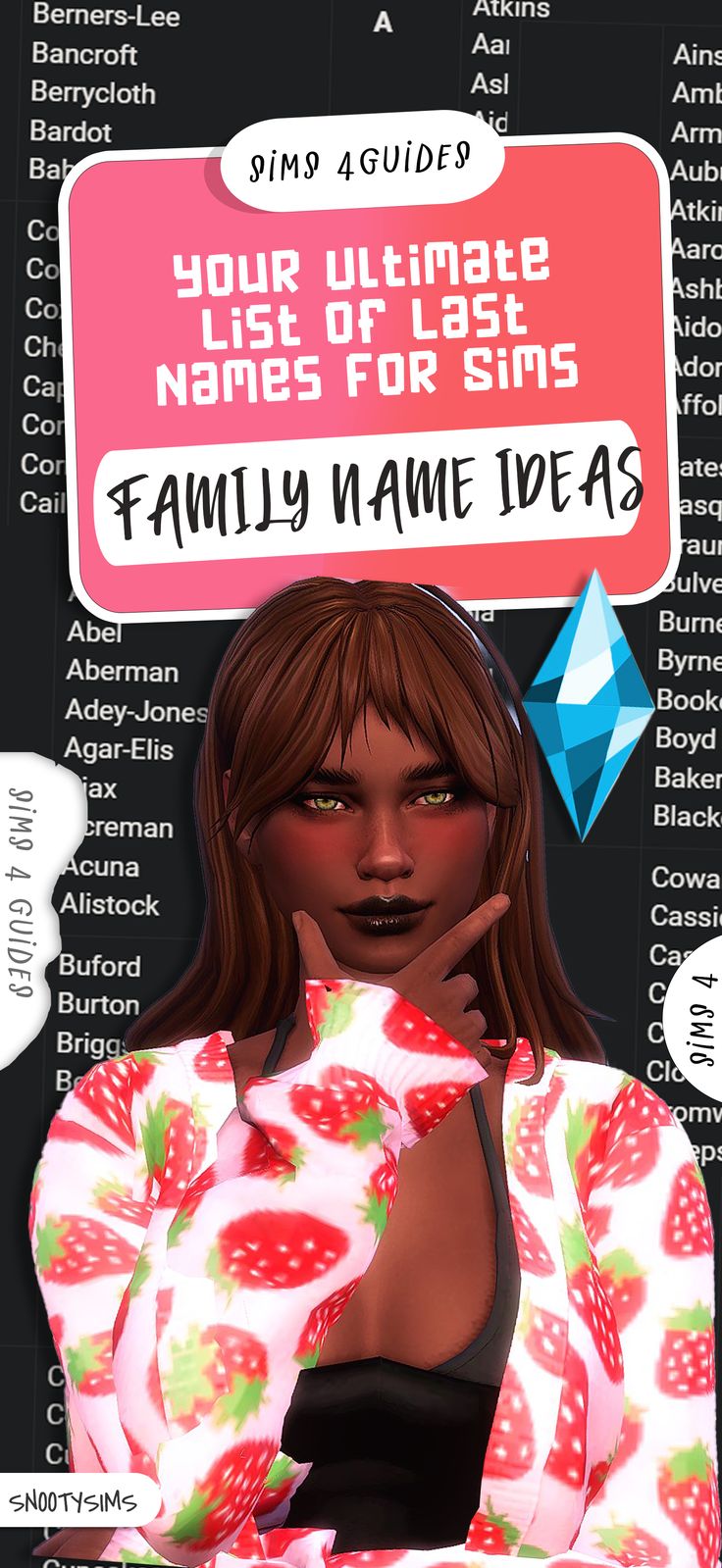 sims 4 names Sims Names Ideas Girl, Sims 4 Names Ideas Girl, Sims Last Names Ideas, Sims 4 Last Names, African American Last Names, Sims 4 Names Ideas, Sims Names Ideas, Sims 4 Name Ideas, Cute Surnames