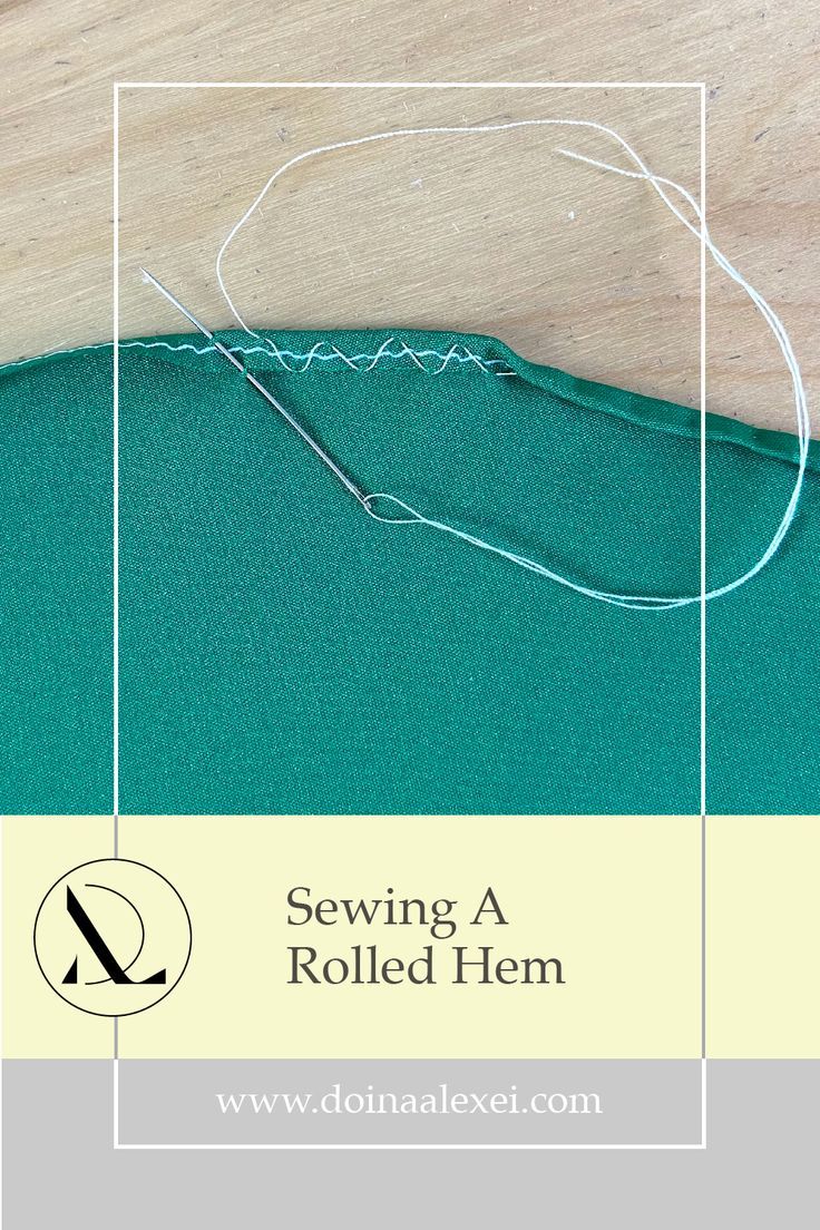 the sewing needle is being used to sew a rolled hem t - shirt pattern