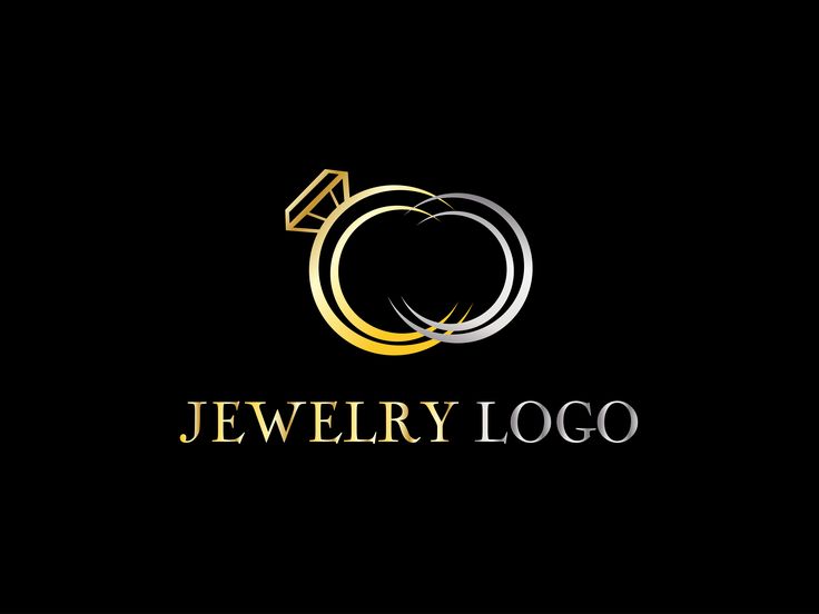 the logo for jewelry company is gold and silver