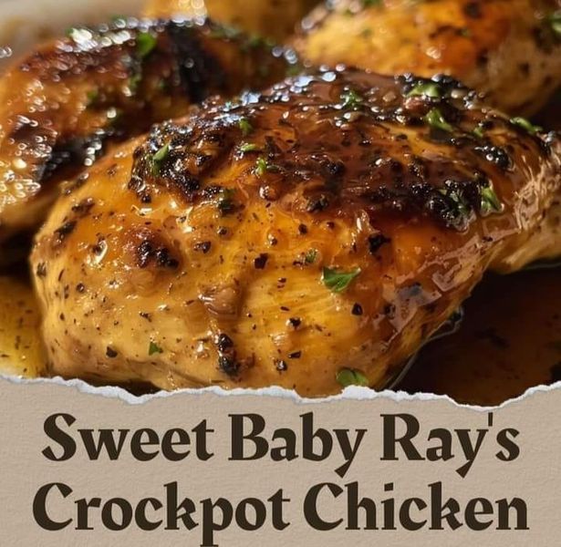 Sweet Baby Rays Crockpot Chicken, Sweet Baby Rays Bbq Sauce, Sweet Baby Rays, Chicken Delight, Sweet Baby Ray, Baby Ray, Chicken Tender, Boneless Skinless Chicken, Recipes Sweet