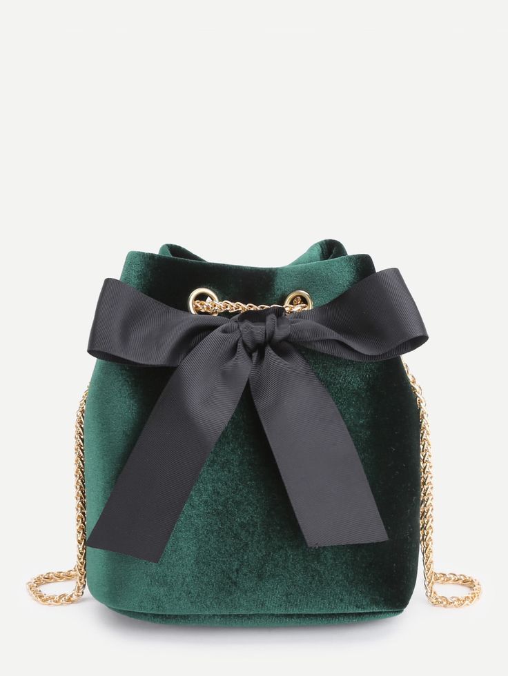 Shop Bow Tie Front Velvet Bucket Chain Bag online. SheIn offers Bow Tie Front Velvet Bucket Chain Bag & more to fit your fashionable needs. Velvet Trend, Bags Trendy, Cheap Purses, Silk Bag, Bow Bag, Unique Purses, Potli Bags, Cute Purses, Velvet Bag