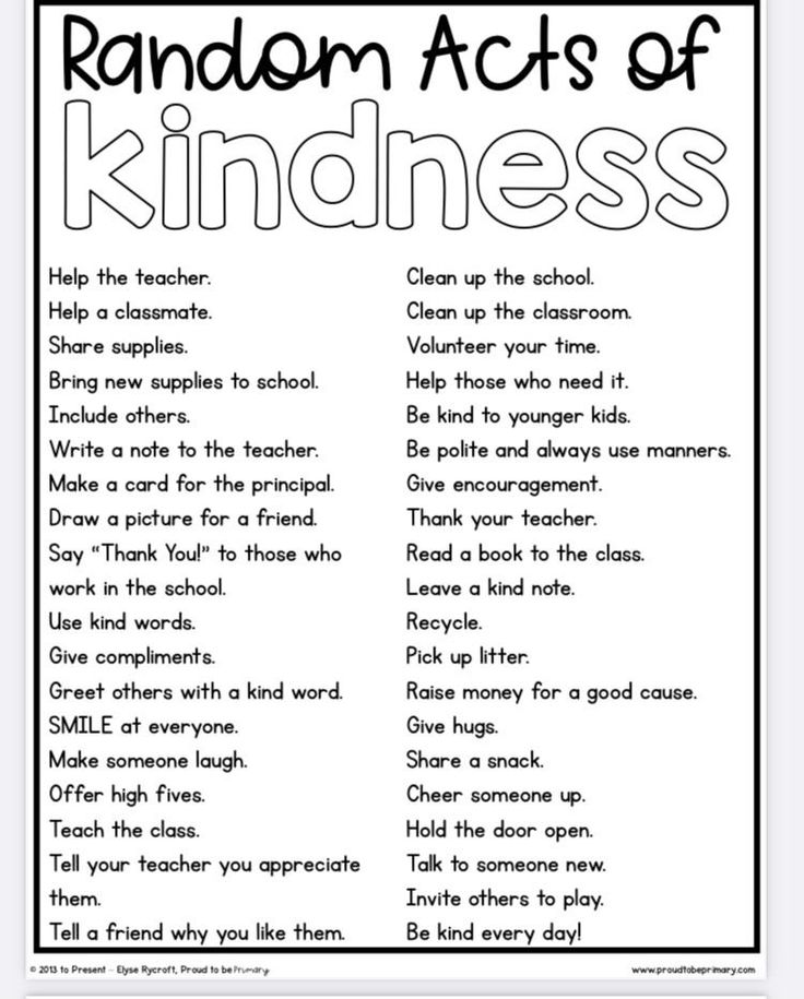 the random acts of kindness printable for kids to practice their self - care skills