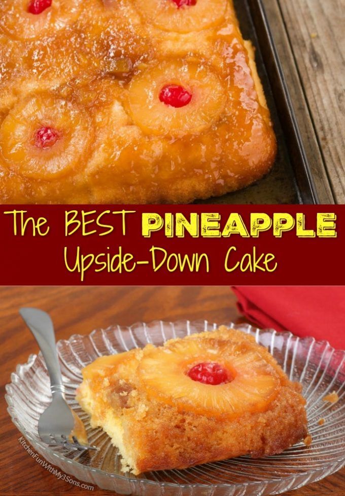 the best pineapple upside down cake is ready to be served in the oven or on the table