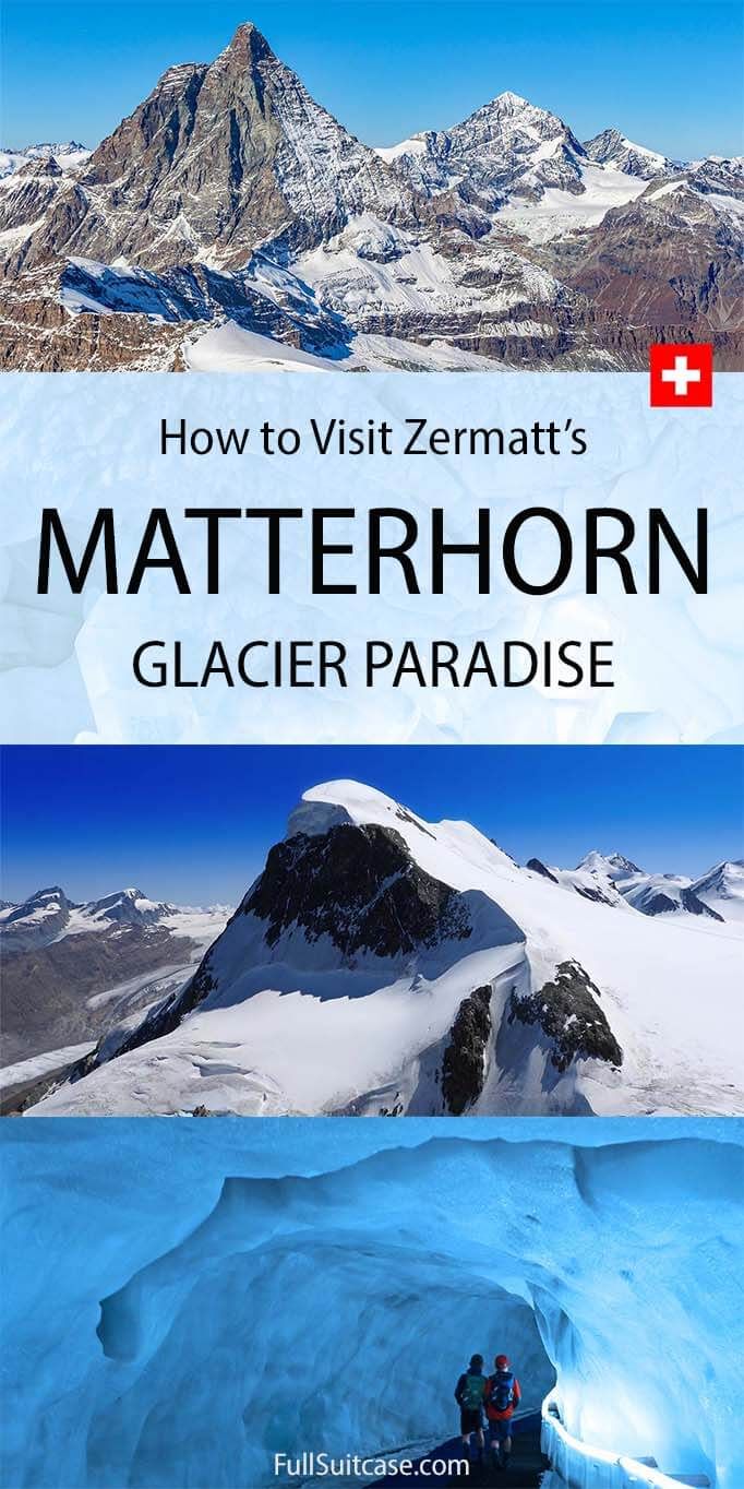 the cover of how to visit zermatt's matterhornn glacier paradise