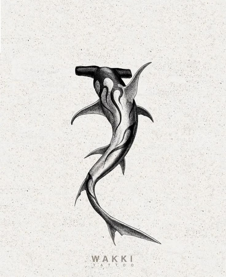 a black and white drawing of a fish