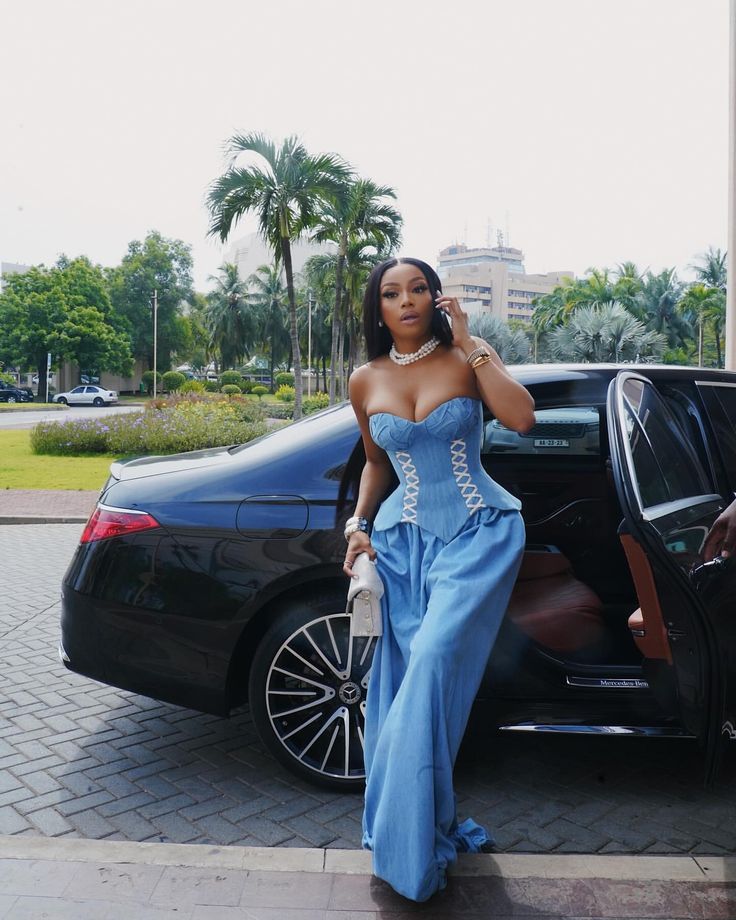 Bonang Matheba | 🩵 | Instagram Bonang Matheba, Dope Fashion Outfits, Proudly South African, Classy Short Dresses, Fashion Sketches Dresses, Unique Outfit, Sketches Dresses, High Fashion Outfits, Effortlessly Chic Outfits