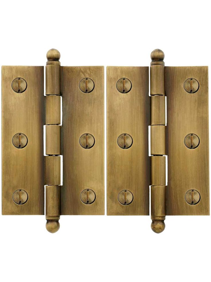 brass plated door hinges with four holes