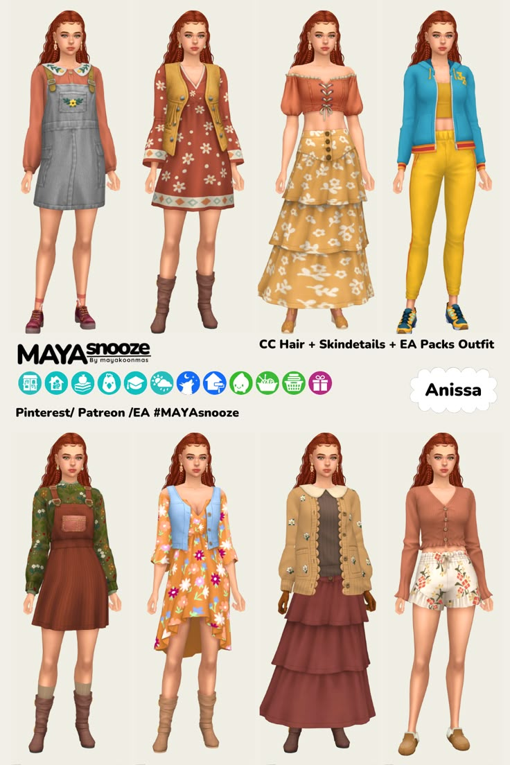 many different types of dresses and jackets for females to wear in the same fashion style