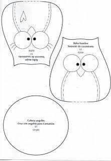 an owl paper doll is shown with its eyes open and the bottom half cut out