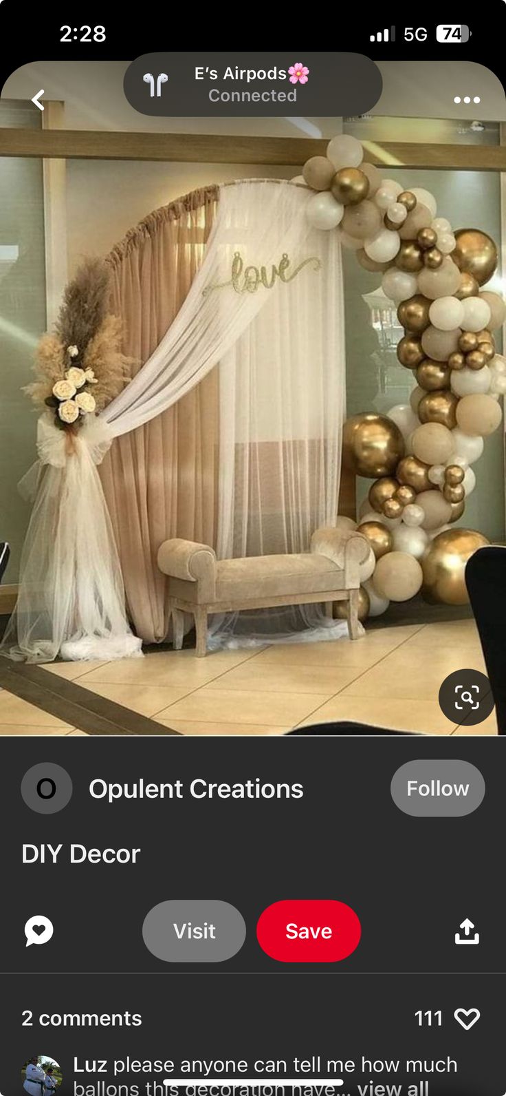 an image of a room decorated with balloons