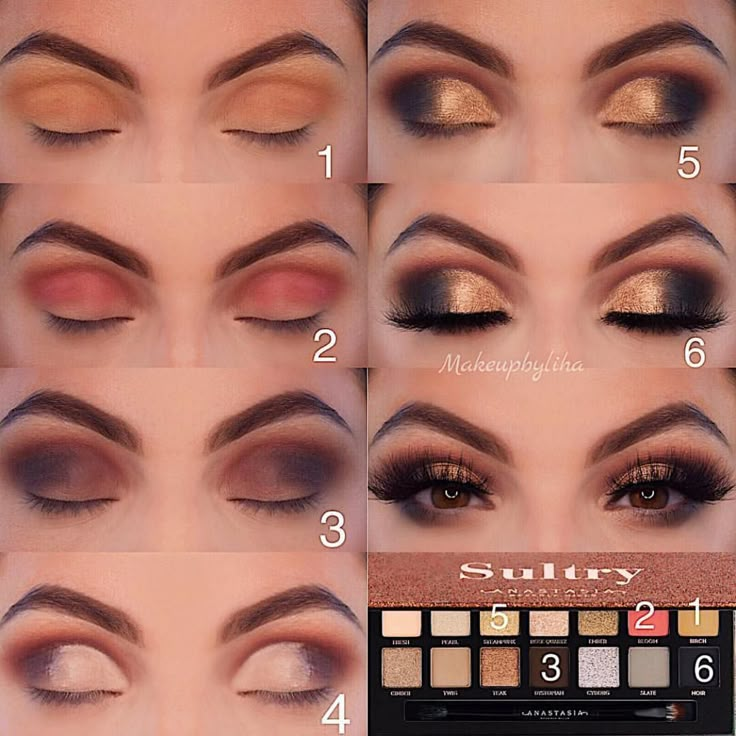 Eyeshadows Ideas, Easy Eye Makeup Tutorial, Make Up Gold, Drag Make-up, Makeup Steps, Eyeshadow Ideas, Eye Makeup Techniques, Eye Makeup Steps, Makijaż Smokey Eye