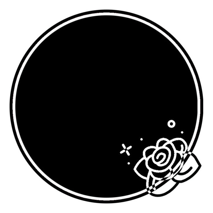 a black and white drawing of a round object with flowers on the side, it is outlined in half circle