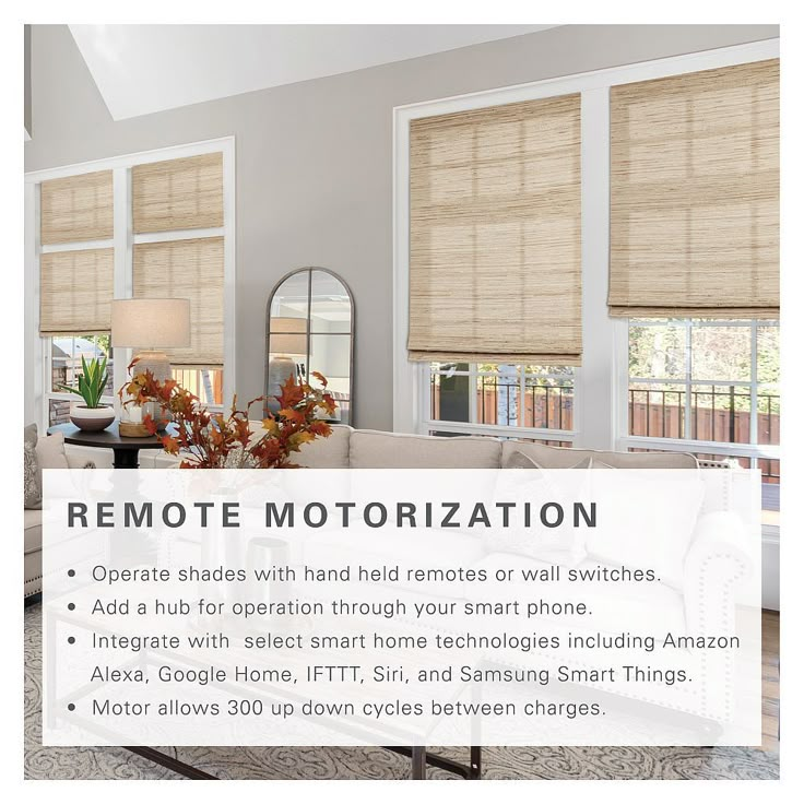 a living room filled with furniture and windows covered in roman shades on top of them