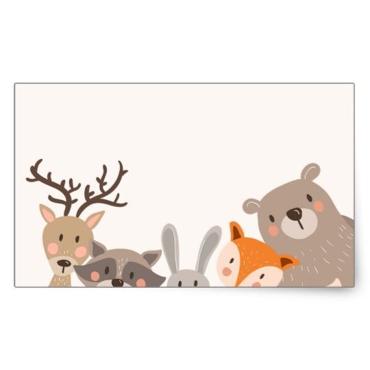 an animal themed place mat with animals and deers on the border, along with a white background