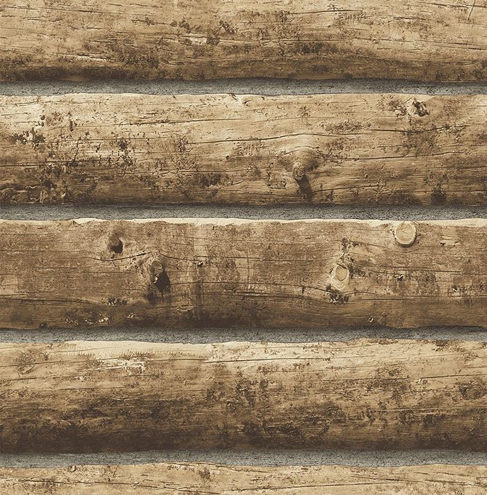 closeup of wood planks on the side of a log cabin wallpaper pattern