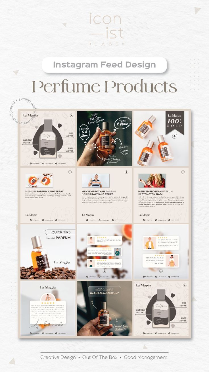 Perfume Grid Instagram, Perfume Brand Instagram Feed, Perfume Content Creation, Perfume Ig Feed, Coffe Post Design, Perfume Template Design, Fragrance Instagram Feed, Perfume Email Design, Product Feed Instagram