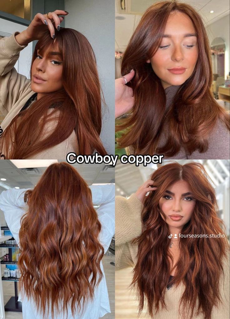 Hair Color Ideas For Brunettes Copper, 6r Hair Color, From Red To Brown Hair Transition, Solid Fall Hair Color, What Color Should I Dye My Hair Quiz, Cinnamon Brown Balayage, Medium Copper Brown Hair, Red Hair Summer, Brown Copper Hair