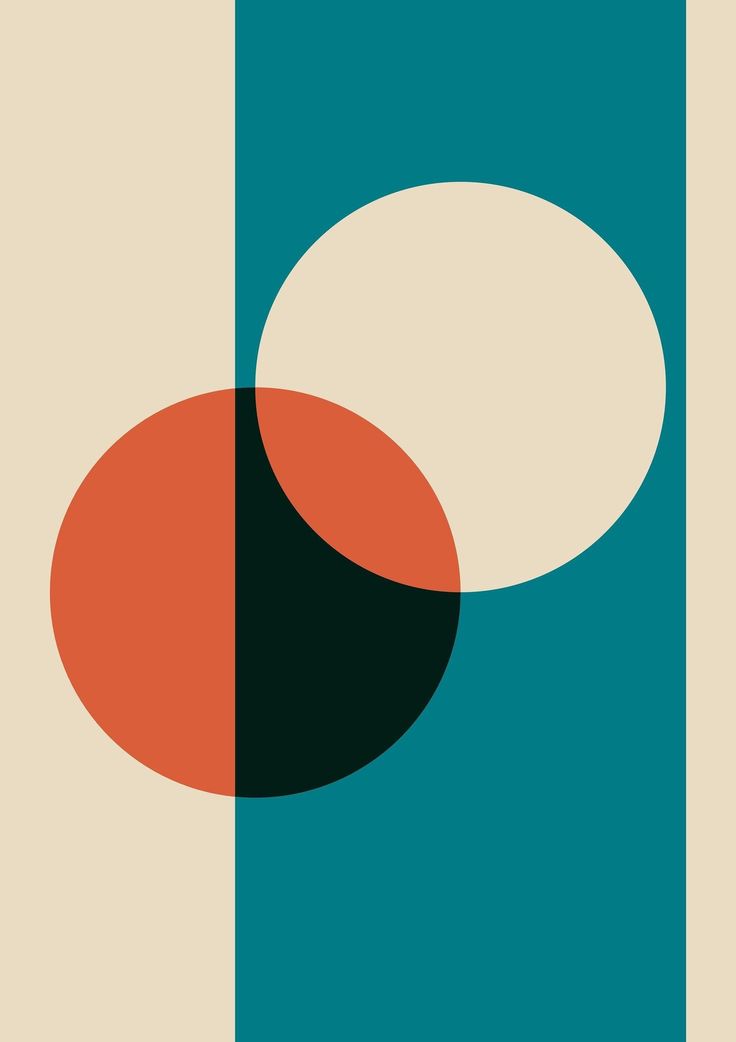 an orange and black circle on a green background with two smaller circles in the middle