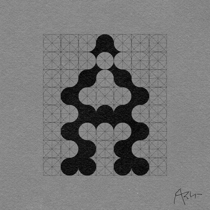 an image of a black and white pattern on grey paper