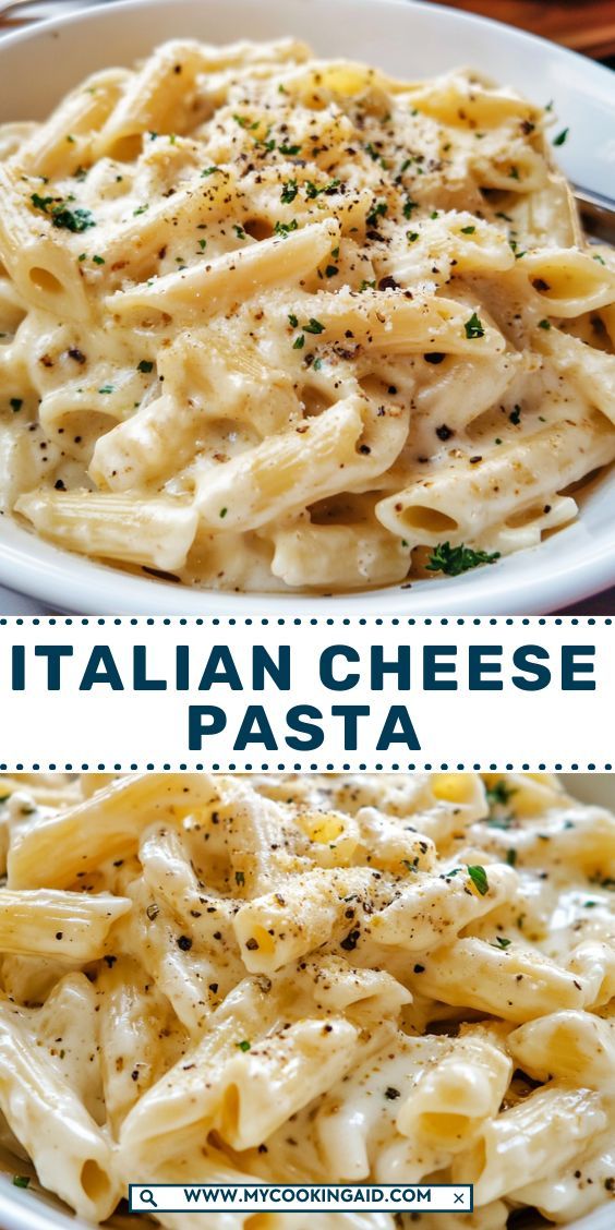 two plates of pasta with cheese and herbs