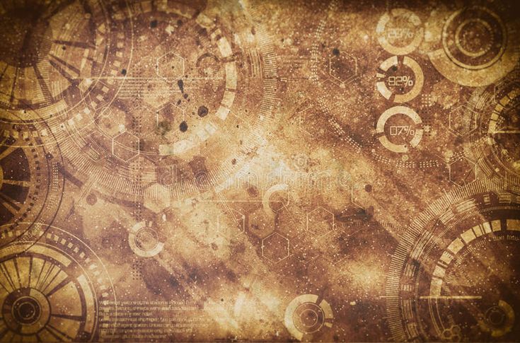 a grungy background with lots of clocks and gears on it's surface