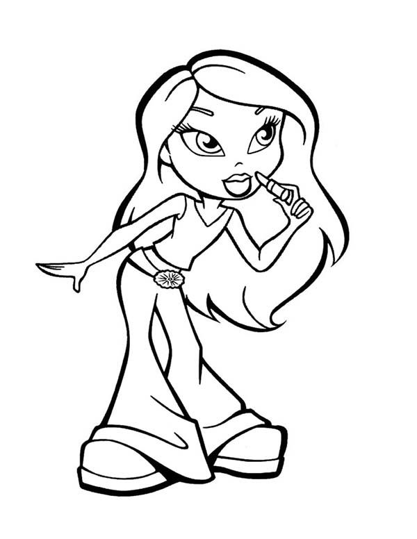 Yasmin From Bratz Put On Lipstick Coloring Page : Coloring Sun Bratz Coloring Pages, Bratz Coloring, Online Coloring Pages, Coloring Pages For Girls, Cartoon Coloring Pages, Disney Coloring Pages, Cool Coloring Pages, Coloring Pages Printable, Cartoon Girl