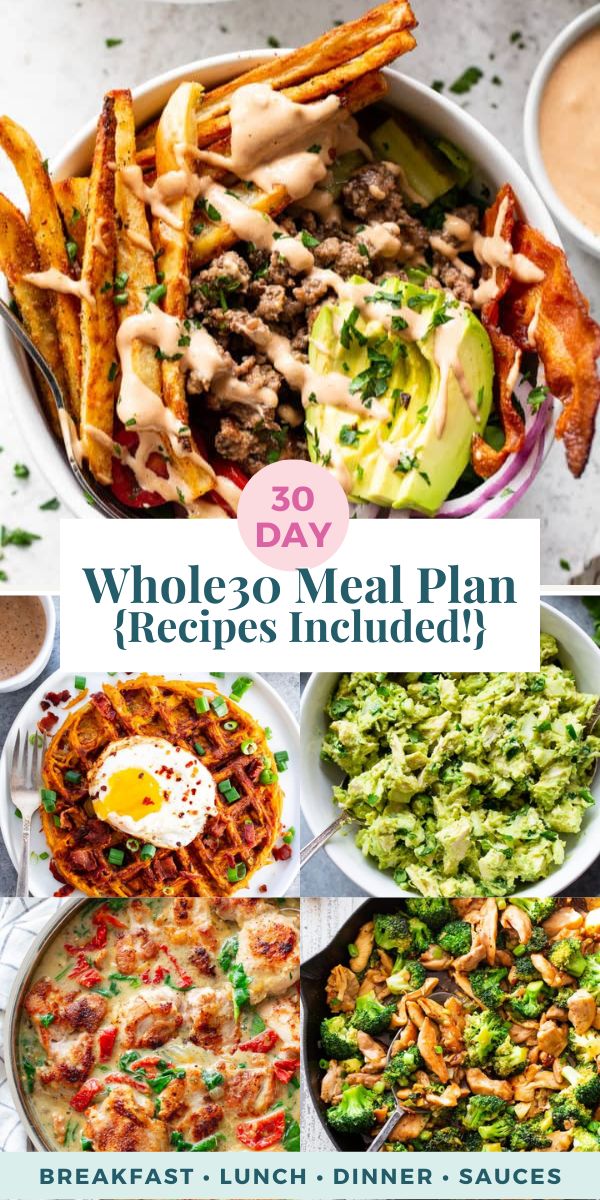 the 30 day whole 30 meal plan is here