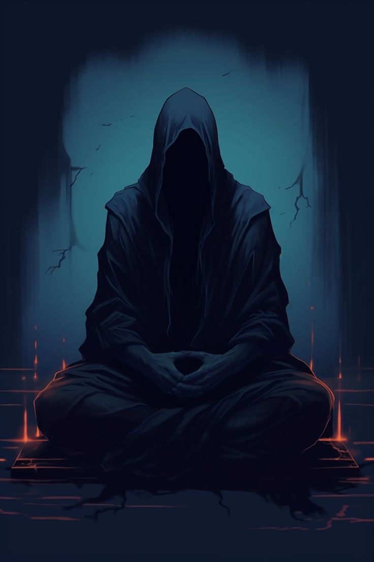 A dark ambient work depicting a monk meditating.
Dark textures, the sound of flowing water, the abstract sound of gongs flow slowly, inviting you to the inner world. Sith Meditation, Monk Meditation Art, Fantasy Meditation, Dark Meditation, Shadow Monk, Dark Animation, Meditation Wallpaper, Dark Father, Monk Meditation