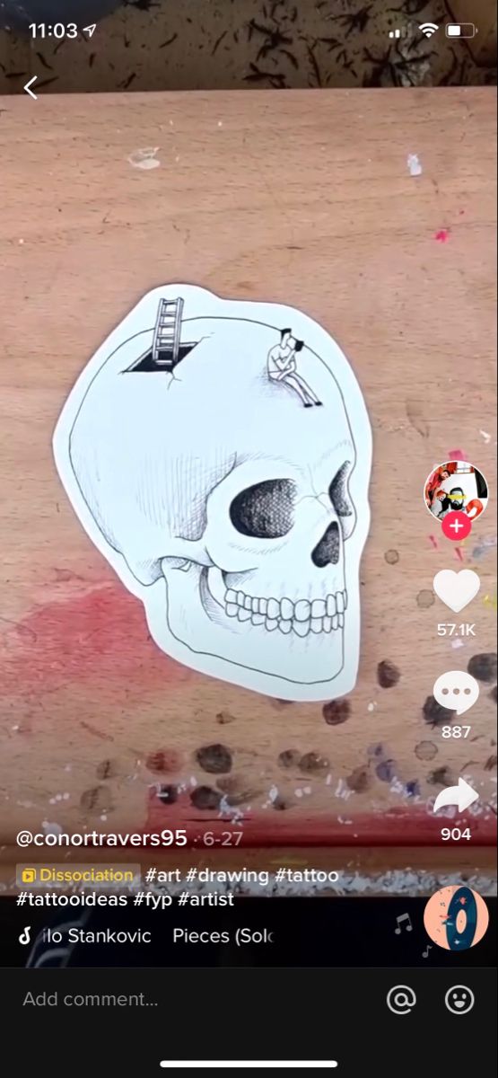 an image of a sticker with a skull on it