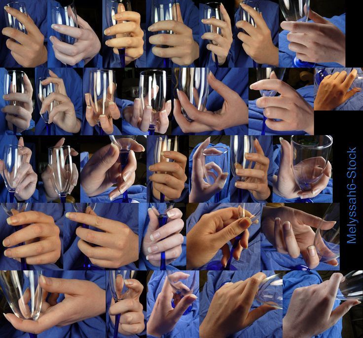 many different images of hands holding wine glasses