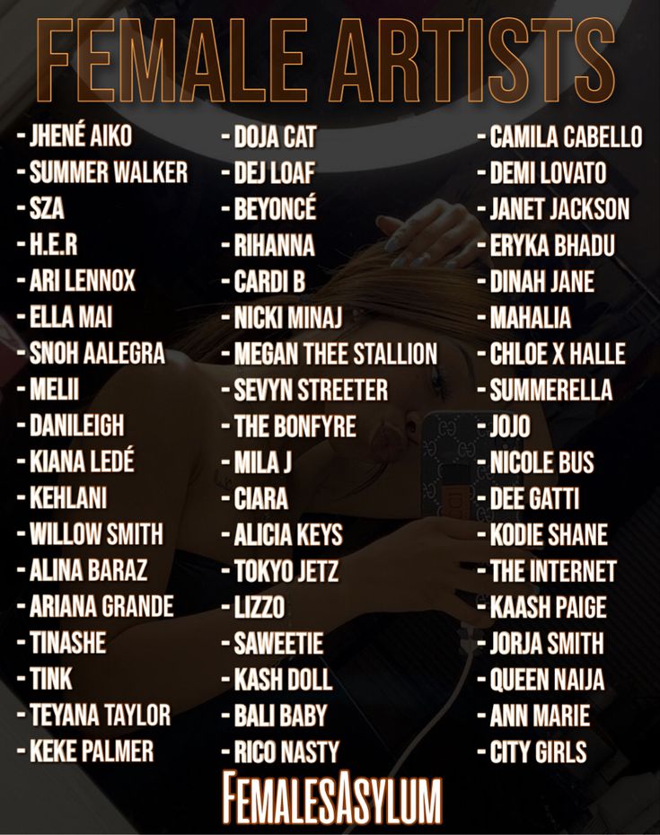 the female artists list for their upcoming album