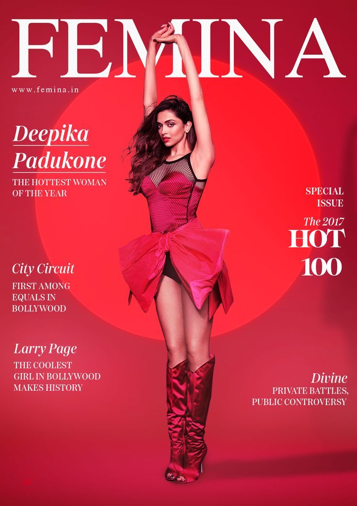 the cover of femina magazine with a woman in red dress and boots on it