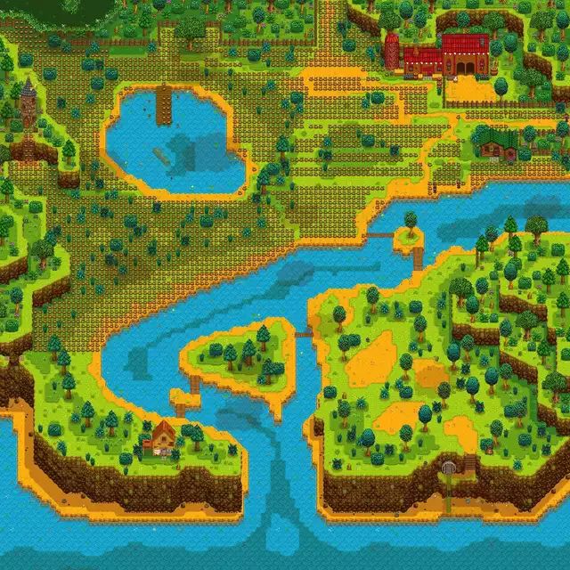 Stardew Valley 1.4 NPC Paths - Imgur Stardew Valley Tips, Crafting Recipes, Stardew Valley, New Item, Animal Crossing, Minecraft, Video Games, Layout, Forest