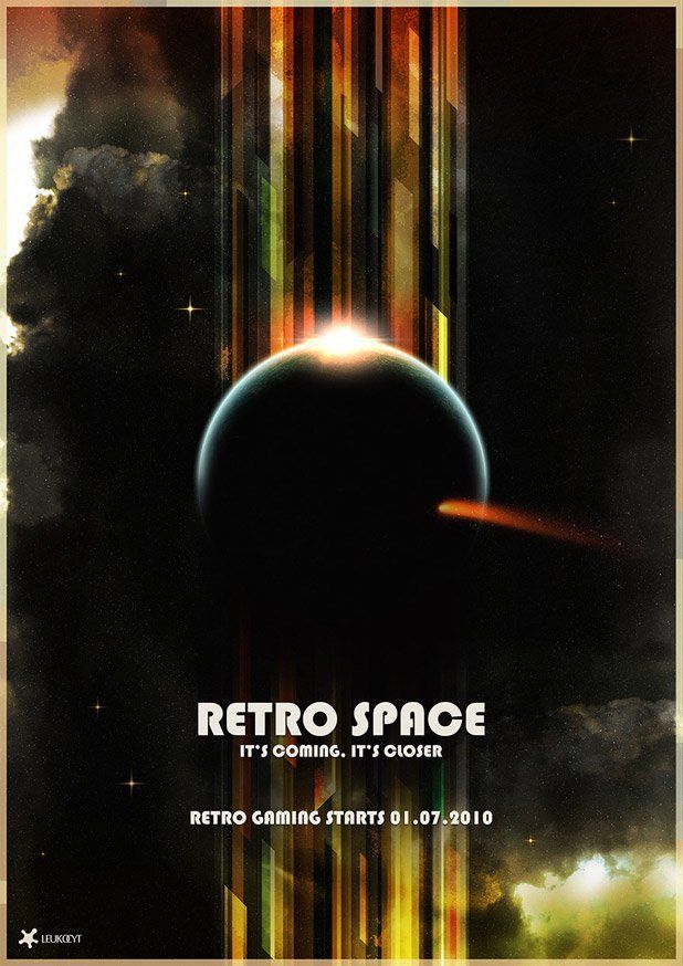 an advertisement for a retro space show