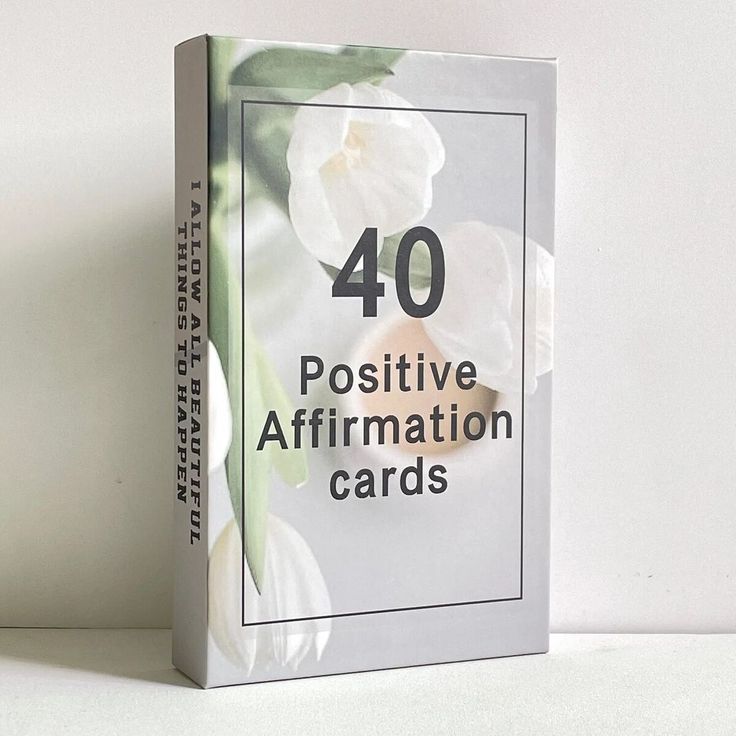 a book with the title 40 positive affirmation cards