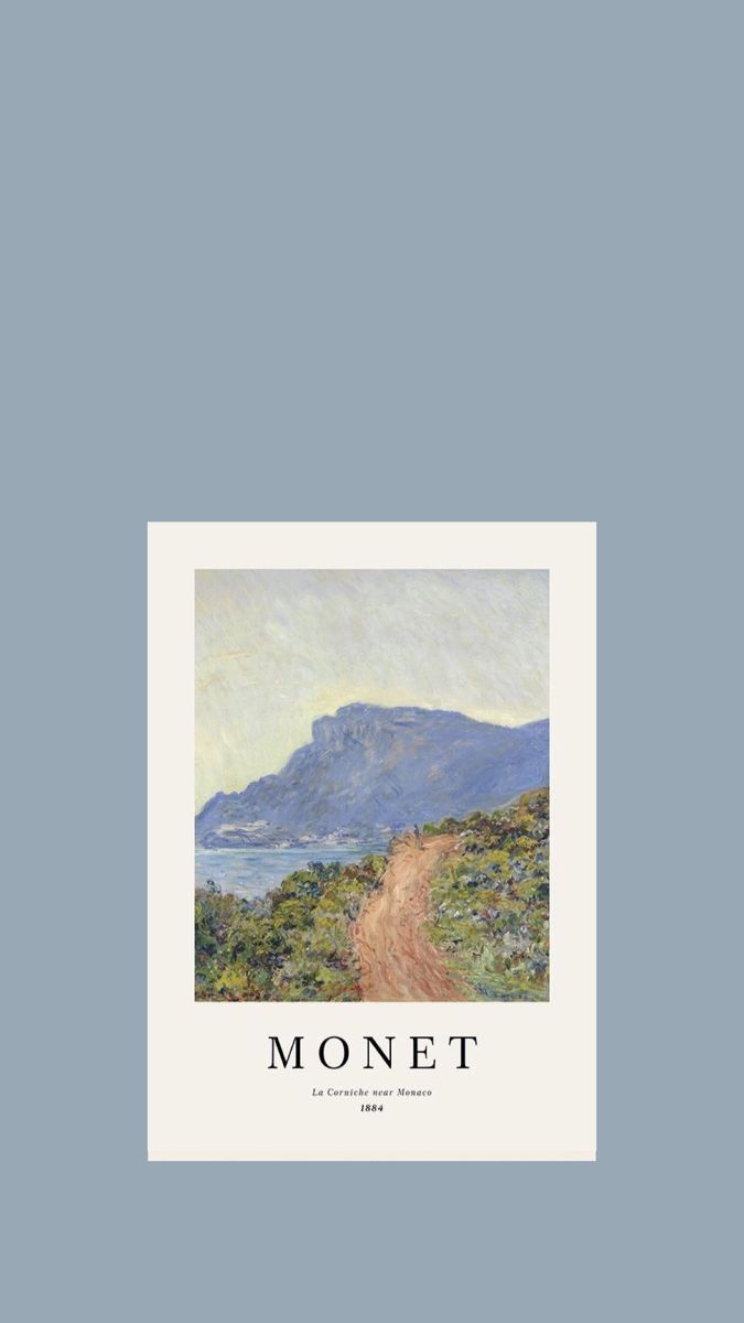 the cover of monet magazine, featuring an image of a dirt road with mountains in the background