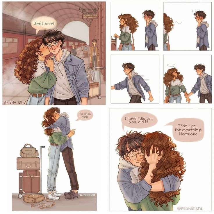 a comic strip with two people hugging each other