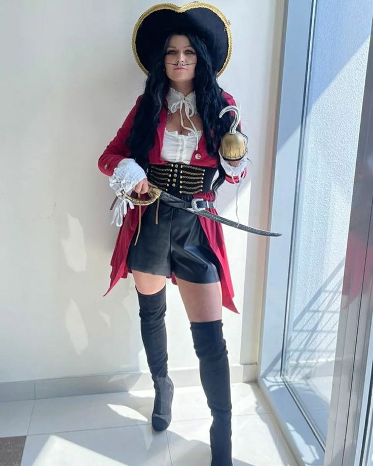 6 Best Disney Villain Costumes For Women In 2024 - That Disney Fam Female Villain Halloween Costumes, Hero And Villain Halloween Costumes, Female Disney Villains Costumes, Evil Disney Characters Costumes, Captain Hook Female Costume, Halloween Fancy Dress Women, Captain Hook Halloween Costume Women, Disney Villians Costume For Women, Womens Captain Hook Costume