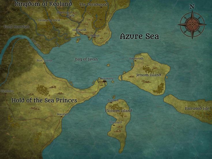 a map of the azure sea