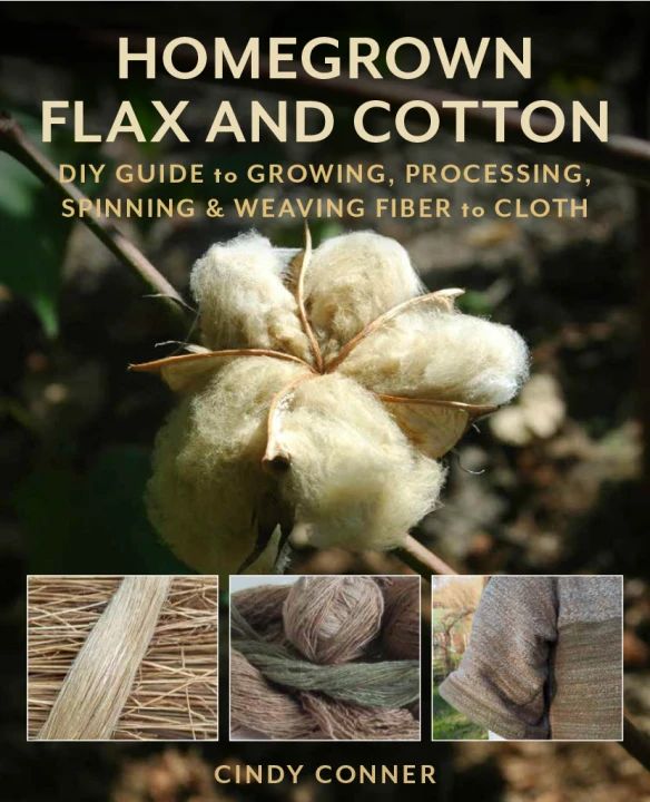 the book cover for homegrown flax and cotton