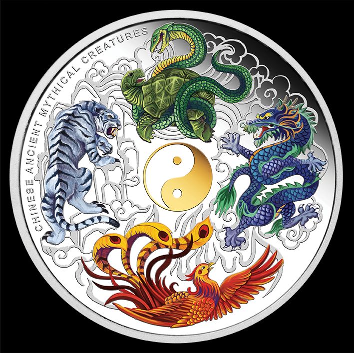 the year of the dragon is depicted in this silver plated coin with an ...