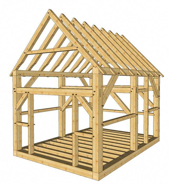 12x16 Post and Beam Cabin Timber Frame HQ Building a