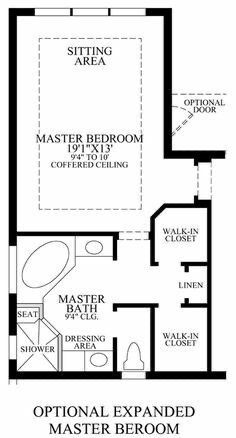 the floor plan for a bedroom and bathroom