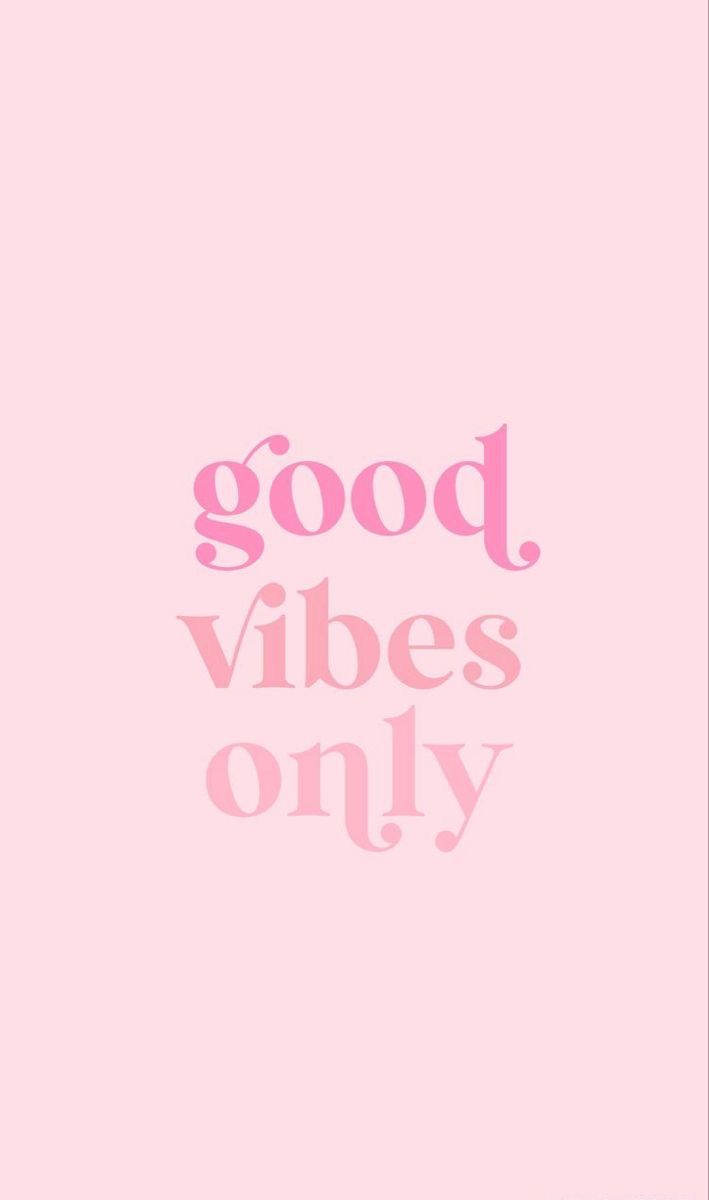 a pink poster with the words good vibes only