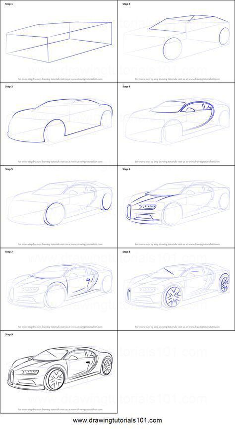 how to draw a sports car