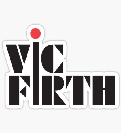 the word vic north in black and white sticker