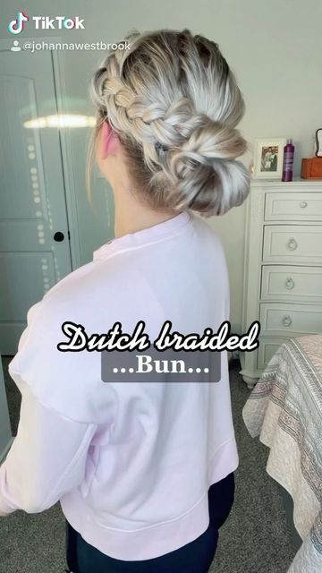 Diy Braided Updo Tutorials, Dutch Braid Into Messy Bun, Easy Braid And Bun Hairstyles, Double Braid Bun Tutorial, Braided Low Bun Hairstyles Tutorial, Dutch Braided Bun, Cute Hairstyles Buns And Braids, Braided Hairstyles Updo Simple, Braided Hairstyles Into A Bun