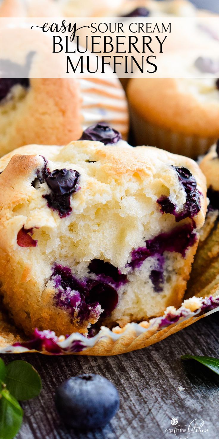 some blueberry muffins are sitting on a plate